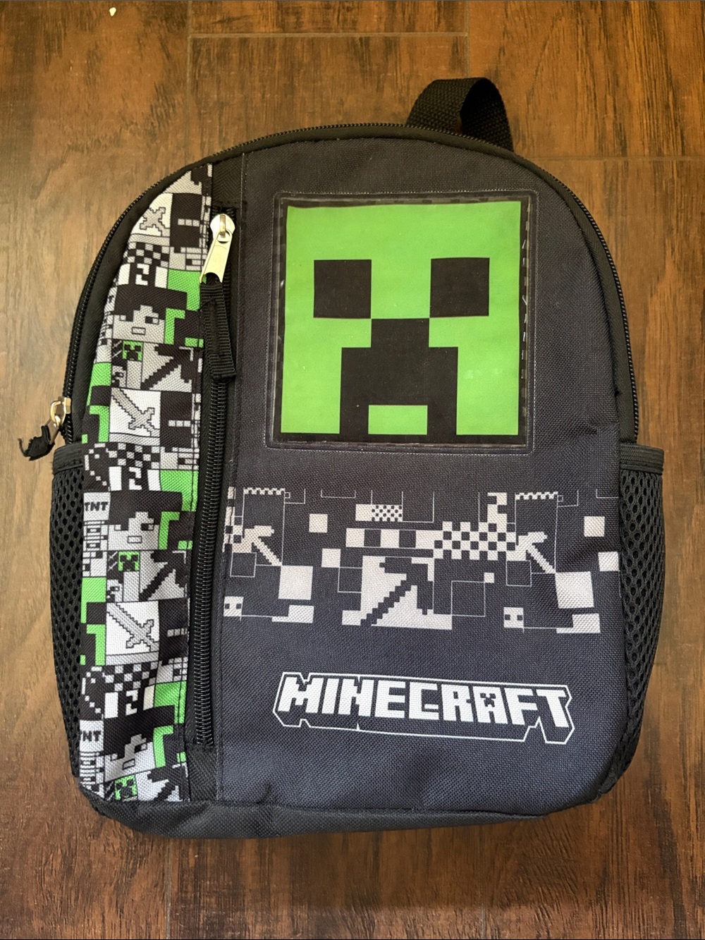 Creeper Black & Green Kids Backpack - Official Game Design